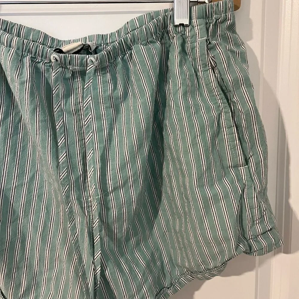 Madewell Poplin Cotton Shorts - Dusty Verdigris- small